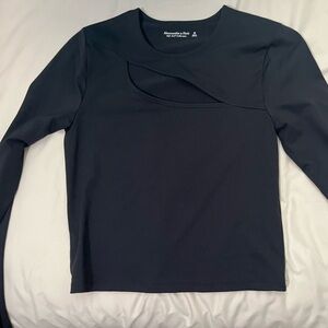 Abercrombie black cut out top